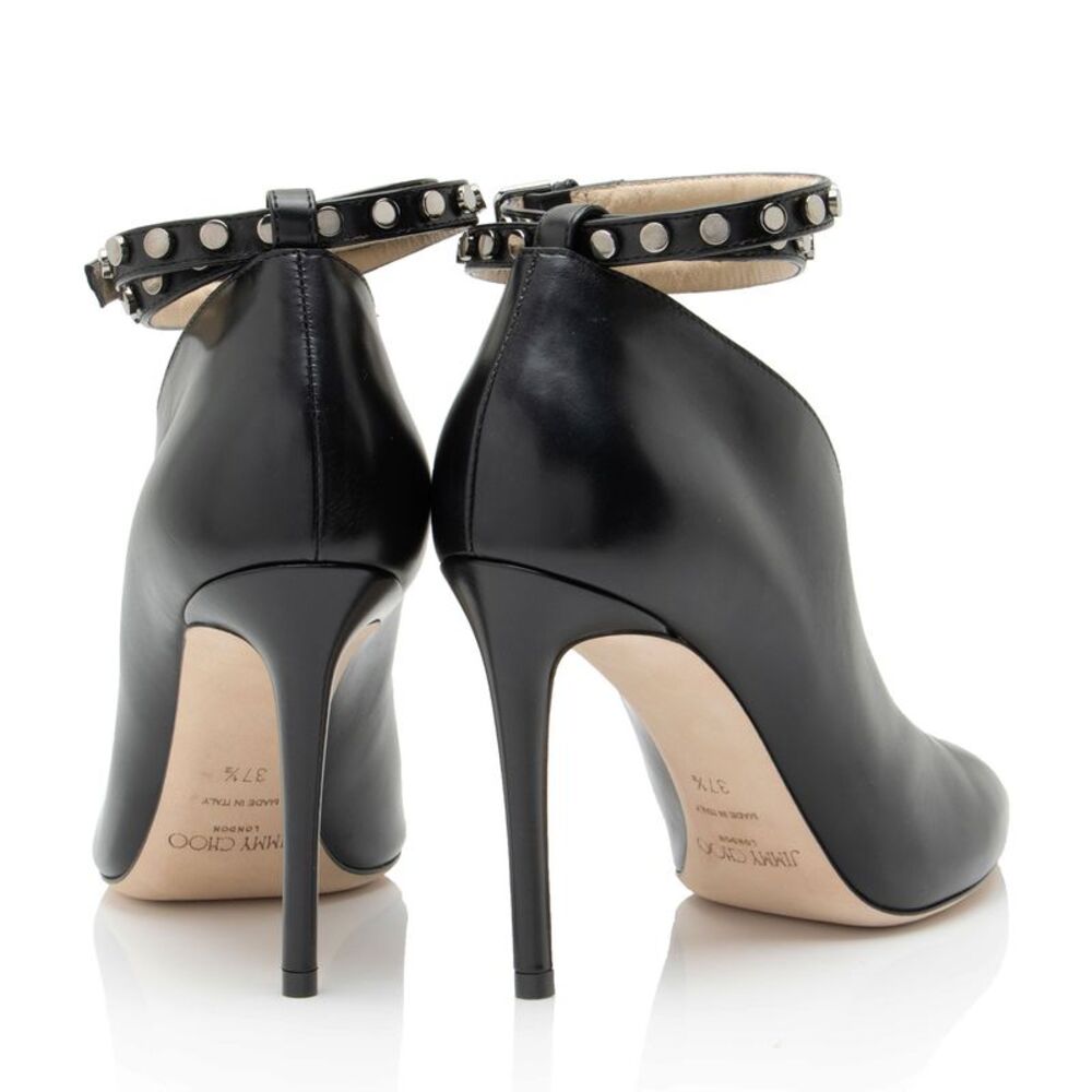 Jimmy Choo Leather Studded Lark Bootie- Size 7.5 / 37.5 - Picture 3 of 7